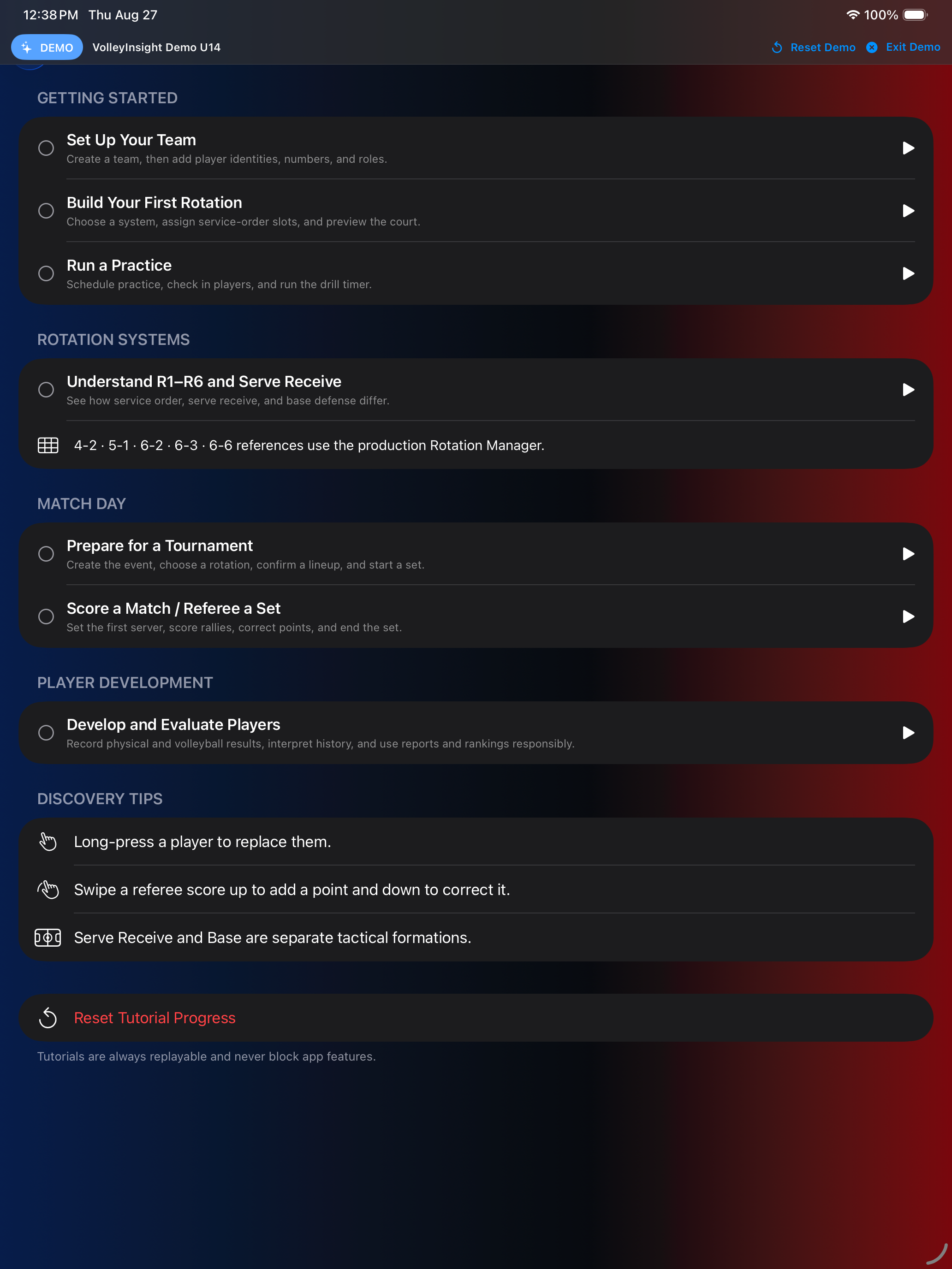 Learn VolleyInsight tutorial catalog and discovery tips.